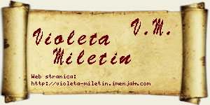 Violeta Miletin vizit kartica